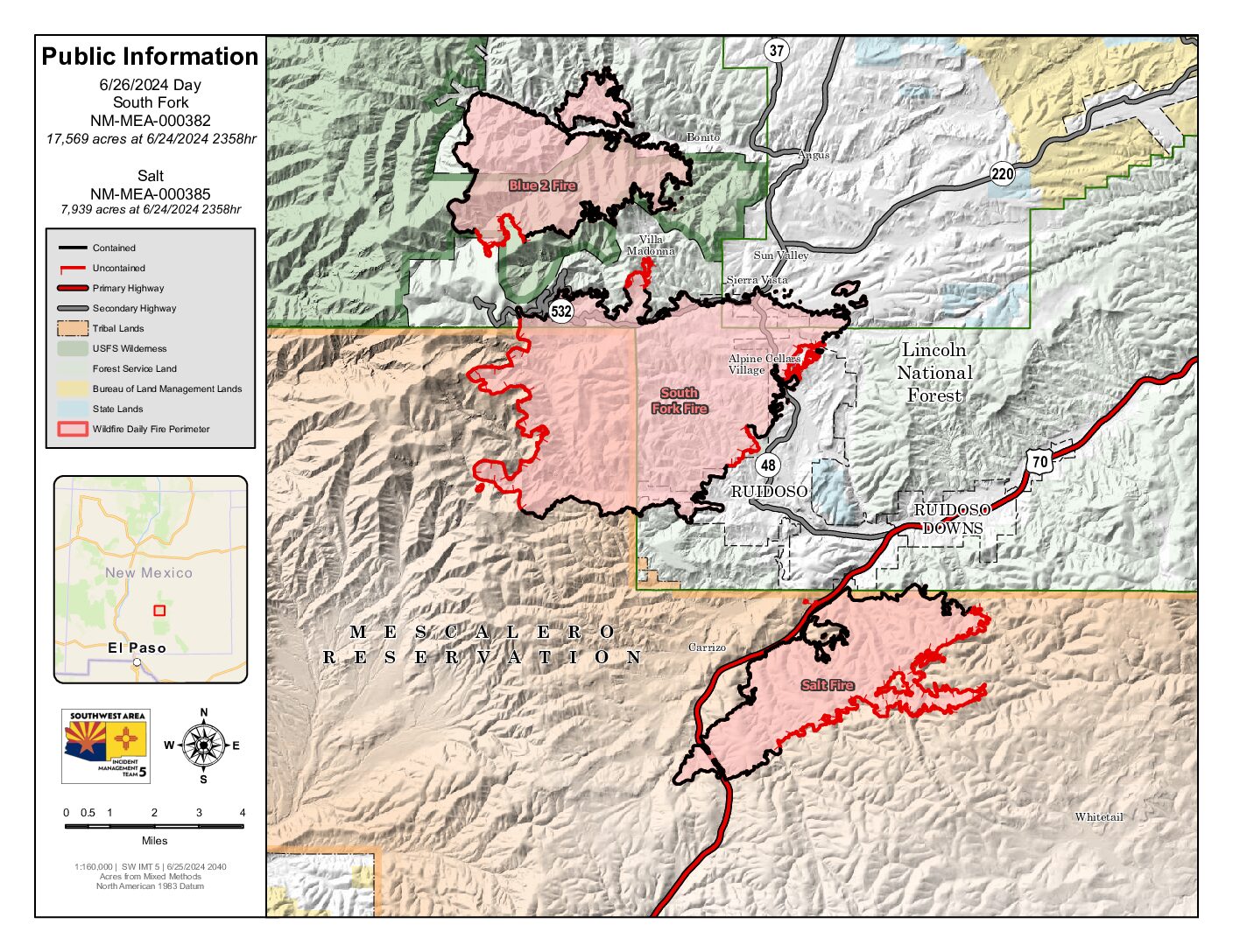 Containment increases and suppression repair work begins 